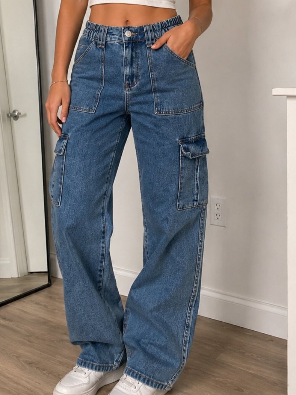PacSun Denim Cargo Style Jeans Size Small
